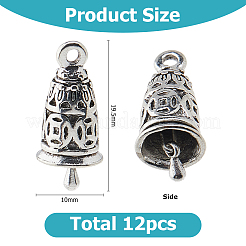 12 pièces pendentifs en alliage de style tibétain&nbsp;KK-HS0001-88