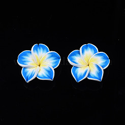 Perles de plumeria 3D en pâte polymère manuelles&nbsp;CLAY-Q192-30mm-05