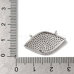 Oeil de cheval plaqué laiton micro pavé de breloques en zircone cubique&nbsp;KK-G504-05P