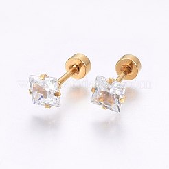 Ohrläppchenstöpsel aus Edelstahl 304&nbsp;EJEW-H362-06G-3mm