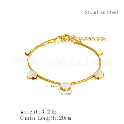 Elegante Edelstahl-Herz-Charm-Armbänder&nbsp;YI5827-2
