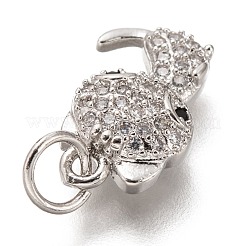 Messing micro pave klar zirkonia charme&nbsp;ZIRC-C020-47P