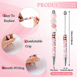6 stylo à bille en plastique imprimé 6 styles&nbsp;AJEW-TA0001-82