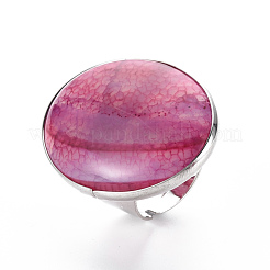 Verstellbare natürliche gemischte Edelstein Fingerringe&nbsp;G-S359-307