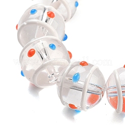 Vetro con fili di perle smaltate&nbsp;GLAA-M047-01E