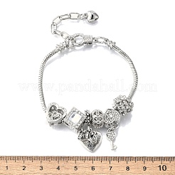 Bracelets à breloques en alliage de perles européennes&nbsp;BJEW-F495-04P