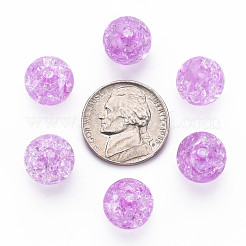 Perles en acrylique transparentes craquelées&nbsp;MACR-S373-66A-N06