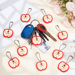 30 pièce de décoration pendentif en PVC anti-perte pour clé&nbsp;HJEW-GO0001-06