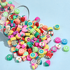 350 Stück handgemachte Fruchtperlen aus Polymer-Ton&nbsp;CLAY-PA0001-05