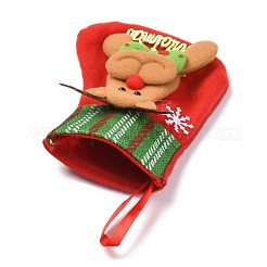 Calza di natale appesa in stoffa&nbsp;HJEW-B003-04