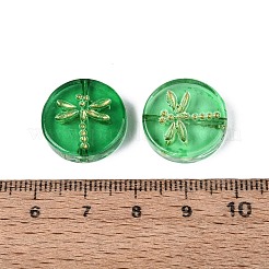 Perles de verre transparentes de peinture de cuisson&nbsp;DGLA-N018-30C