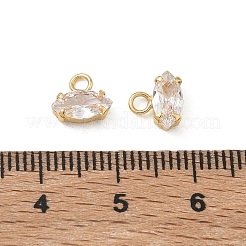 Messingpflaster klare Zirkonia Charms&nbsp;CU-CBAD360-04G-03