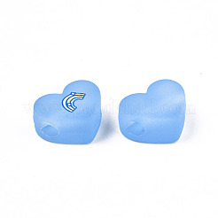 Thème d'automne perles européennes acryliques imprimées transparentes&nbsp;MACR-XCP0001-26B