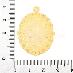 Aleación ovalada bases cabochon pendiente de estilo tibetano&nbsp;TIBEP-Q054-44G-RS