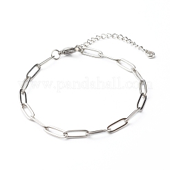 Anlaufgeschütztes Armband aus Büroklammerketten aus Edelstahl 304&nbsp;BJEW-JB06524-02