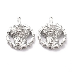 Pendentifs avec zircon cubiques à micro-pavés en laiton&nbsp;ZIRC-O044-13P