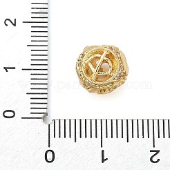 Perline zirconi micro pave  in ottone&nbsp;KK-Z095-04G-09
