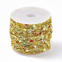 Catene piatte tonde e intrecciate in ottone fatte a mano&nbsp;CHC-F015-08G