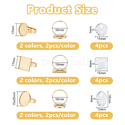 DIY-Fingerring-Kits mit gemischten Formen&nbsp;DIY-DC0004-21