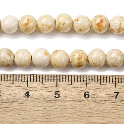 Fili di perline di marmo tinte naturali&nbsp;G-P593-6mm-06