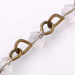 Fatti a mano perle di vetro bicono catene per collane bracciali fare&nbsp;AJEW-JB00049-01