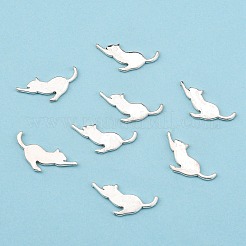 Kätzchen Cabochons aus Aluminium&nbsp;LS-PALLOY-WH0072-73E-S