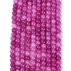 Brins de perles de verre craquelé teintées à effet ombré&nbsp;GLAA-Q106-01A-B21
