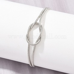 Bracelet en laiton à nœud serpent rond&nbsp;KK-CBA68DA-17C-P