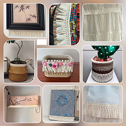 Ruban de dentelle à pompons en coton&nbsp;OCOR-WH0105-197A
