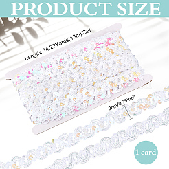 Wellen-Spitzenbesatz aus Polyester&nbsp;OCOR-WH0078-411A