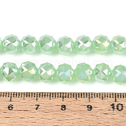 Hilos de cuentas redondas de vidrio de jade de imitación chapado en color AB&nbsp;EGLA-T029-8mm-12J-02