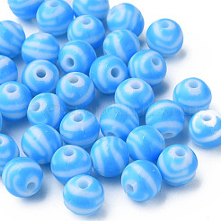 Perles acryliques à rayures opaques&nbsp;MACR-S373-27D-09