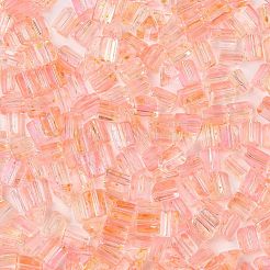 Perles de rocaille en verre peintes en spray transparentes&nbsp;SEED-L011-10A-10