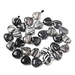 Hebras de cuentas de netstone negro natural&nbsp;G-B022-27C-A