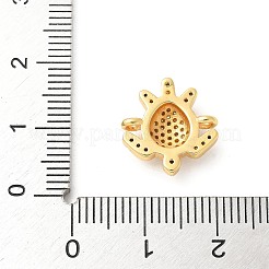 Verbindungsanhänger aus Messing mit Mikropavé-Zirkonia&nbsp;KK-U053-03G