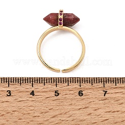 Anelli aperti con polsino in ottone micro pavé di zirconi cubici per donna&nbsp;GG-CBA0B5A-03G-03