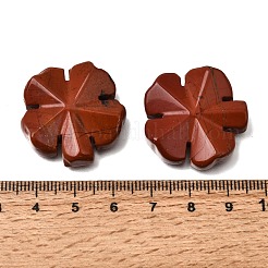Decorazione a forma di trifoglio intagliato in diaspro rosso naturale.&nbsp;GG-CBA6D08-D02