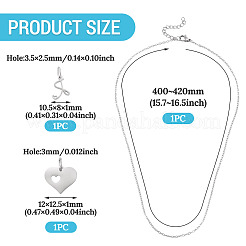 Colliers à chaîne en acier inoxydable 304&nbsp;NJEW-TA0001-24R