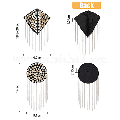 4 pz 2 stili di spalline con nappe alla moda&nbsp;AJEW-FH0003-89