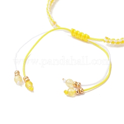 Pulseras trenzadas de cuentas de ágata natural teñida&nbsp;BJEW-MZ00253-04