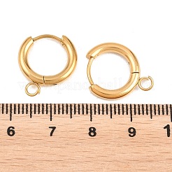 Accessoires de boucles d'oreilles créoles huggies en acier inoxydable 316&nbsp;EJEW-B158-01B-G