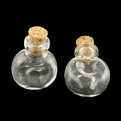 Flache runde Glasflasche für Wulst Container&nbsp;X1-AJEW-R045-06