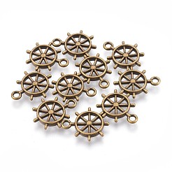 Tibetischer stil Aluminium Anhänger & Charms&nbsp;TIBEP-A24561-AB-FF