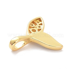 Echte 18 Karat vergoldete Messing Micro Pave klare Zirkonia Anhänger&nbsp;ZIRC-L091-081G-03