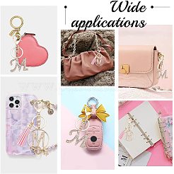2pcs 2 ensembles de porte-clés en alliage de style strass&nbsp;KEYC-WR0001-01M