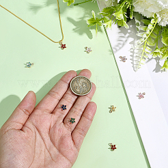 16 pièces 8 couleurs laiton micro pavé pendentifs zircone cubique&nbsp;KK-PH0014-58
