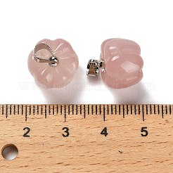 Natürliche Rosenquarz Kürbis Charms&nbsp;G-K338-27P-07