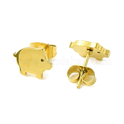 Niedliche Ohrstecker aus 304 Edelstahl mit Tiermotiv&nbsp;LS-EJEW-B041-02B-G