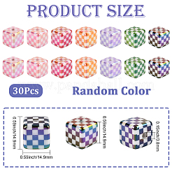 30 Stück UV-beschichtete undurchsichtige Acrylperlen&nbsp;OACR-SP0001-92