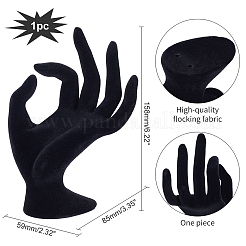 Espositori per anelli floccati e in plastica&nbsp;RDIS-WH0007-09